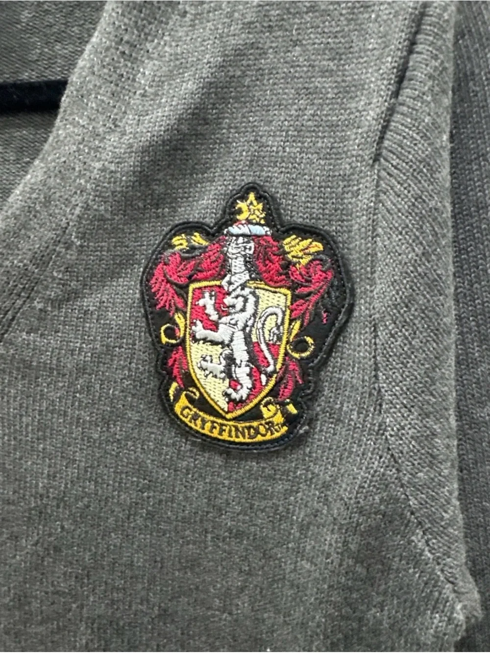 Wizarding World Harry Potter Gryffindor Cardigan Gray Kids Child Large